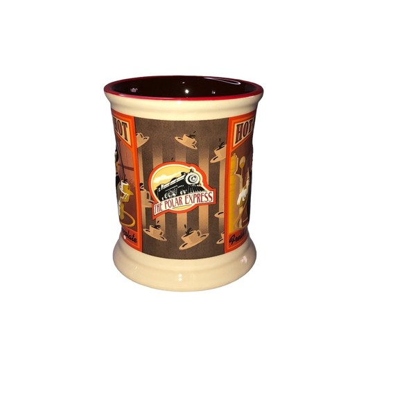 Polar Express 3D Style Mugs; French Hot Chocolate Cups; Thick Sturdy Mugs 4 1/2” - Picture 3 of 7